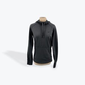 Nike Therma-FIT Hoodie Women's Gray Pullover Sweatshirt Training Activewear‎